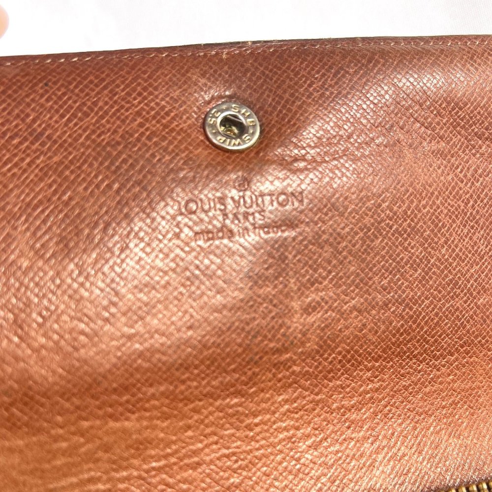 Auc Louis Vuitton Brown Mono Bi-Fold Long Wallet - Picture 10 of 15
